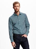 Old Navy Regular Fit Non Iron Signature Shirt For Men - Navy Crockett