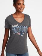 Old Navy Womens Nfl Team Graphic V-neck Tee For Women New England Patriots Size S