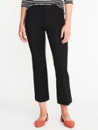 Old Navy Mid Rise Pixie Flare Ankle Pants For Women - Black