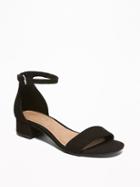Faux-suede Low-heel Sandals For Women
