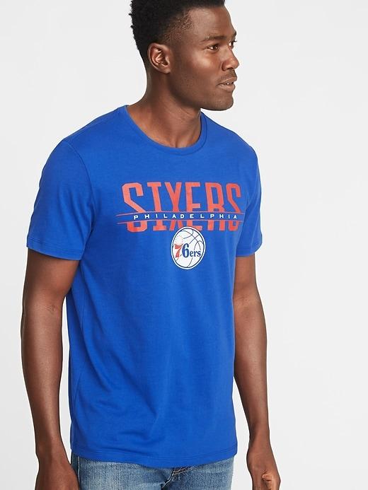 Old Navy Mens Nba Team Graphic Tee For Men 76ers Size L