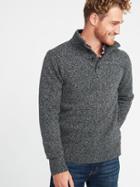 Old Navy Mens Button Mock-neck Sweater For Men Dark Charcoal Gray Size Xs