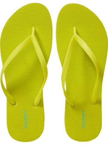 Old Navy Womens Classic Flip Flops Size 10 - Lime Real Estate