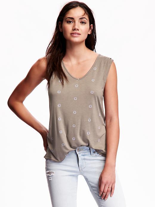 Old Navy Sleeveless Hi Lo V Neck Tee - Amalgam