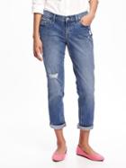 Old Navy Mid Rise Boyfriend Straight Jeans For Women - Canyon