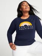 Old Navy Womens Relaxed Plus-size Graphic French-terry Sweatshirt Rainbow Size 4x