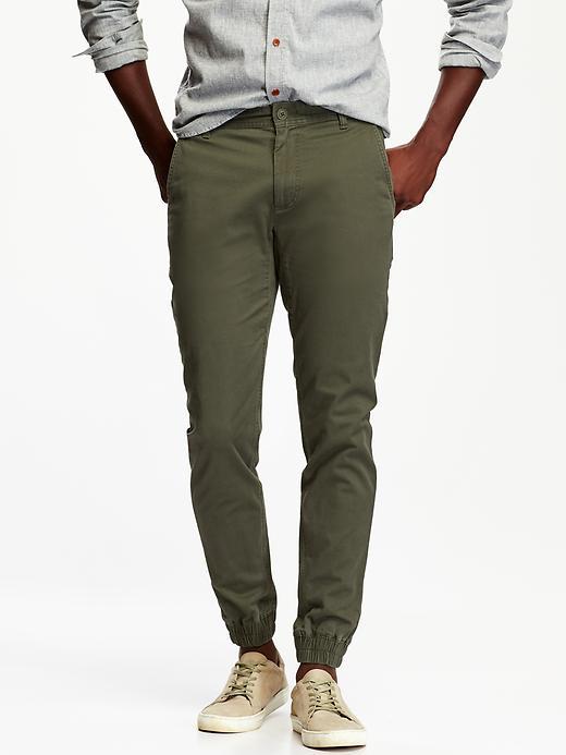 Old Navy Mens Twill Joggers Size 44w Big - Forest Floor