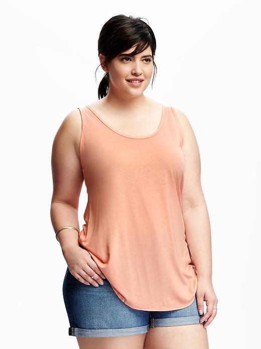 Old Navy Lightweight Curved Hem Tank - Grapefruit Mimosa