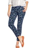 Old Navy Pixie Mid Rise Ankle Pants For Women - Black Print