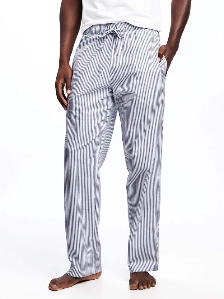 Old Navy Poplin Sleep Pants For Men - Blue/white Stripe
