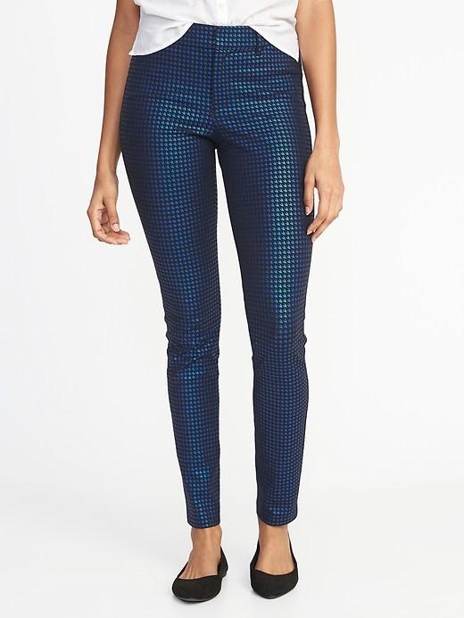 Old Navy Womens Mid-rise Pixie Full-length Pants For Women Houndstooth Size 0