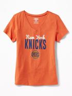 Old Navy Womens Nba Team V-neck Tee For Women Knicks Size S