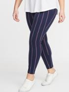 High-rise Striped Ponte-knit Plus-size Stevie Pants