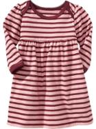 Old Navy Envelope Neck Tee Dress - Pink Stripe