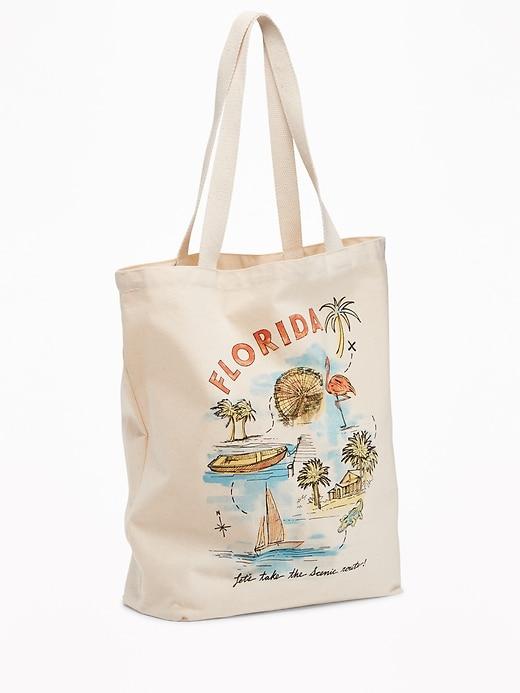 Old Navy Womens Florida Graphic Canvas Tote For Women Scenic Size One Size