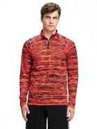 Old Navy Go Dry 1/4 Zip Mock Neck Pullover - Bright Orange