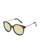 Old Navy Womens Round Metal-temple Sunglasses For Women Black Size One Size
