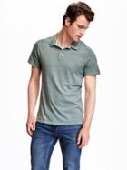 Old Navy Garment Dyed Jersey Polo For Men - Teal