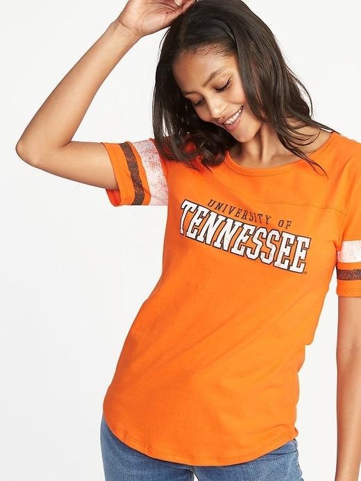 Old Navy Womens College-team Graphic Sleeve-stripe Tee For Women Tennessee Size Xs