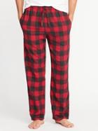 Old Navy Mens Patterned Flannel Sleep Pants For Men Red Buffalo Check Size Xxxl