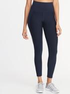 Old Navy Womens High-rise Built-in Sculpt 7/8-length Compression Leggings For Women Navy Blue Size Xxl