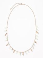 Old Navy Womens Flower-petal Station Necklace For Women Cream Size One Size