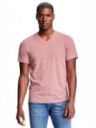 Old Navy Soft Washed V Neck Tee For Men - Dark Red