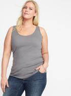 Old Navy Womens First-layer Fitted Plus-size Rib-knit Tank Blank Slate Size 2x