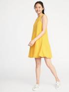 Old Navy Womens Jersey-knit Sleeveless Swing Dress For Women Yellow Mustard Size Xs