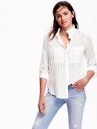 Old Navy Oversized Pocket Shirt - Whipped Cream