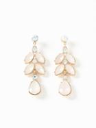 Old Navy Crystal Stone Chandelier Earrings For Women - Bella Donna Pink
