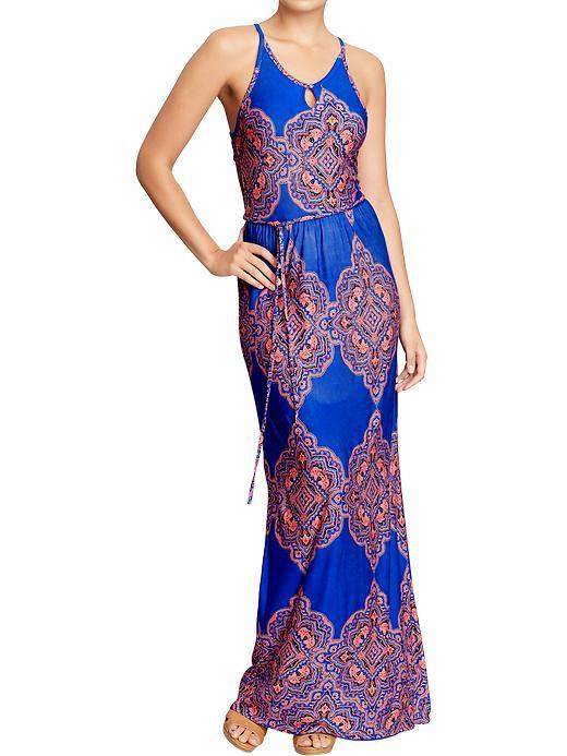 Old Navy Womens Printed Jersey Maxi Dresses