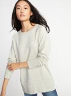 Old Navy Womens French-terry Boyfriend Sweatshirt For Women Oatmeal Size S