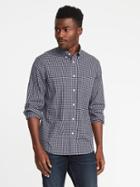 Old Navy Mens Regular-fit Built-in-flex Classic Shirt For Men Lost At Sea Navy Size M