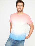 Old Navy Mens Dip-dye Pocket Tee For Men Americana Size M