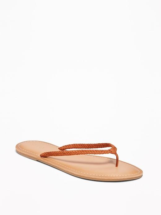 Old Navy Womens Braided Capri Sandals Cognac Brown Size 9