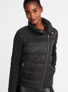 Old Navy Womens Hybrid Frost-free Moto Jacket For Women Black Size L