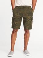 Old Navy Mens Broken-in Built-in Flex Ripstop Cargo Shorts For Men (10) Camo Size 32w