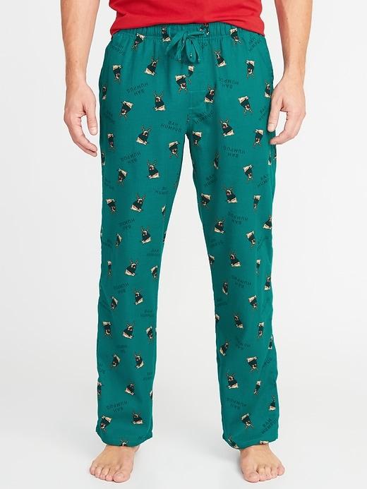 Old Navy Mens Patterned Flannel Sleep Pants For Men Bah Humpug Size S