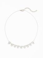 Old Navy Marquise Crystal Necklace For Women - Silver