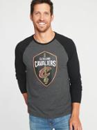 Old Navy Mens Nba Team-graphic Raglan-sleeve Tee For Men Cleveland Cavaliers Size L