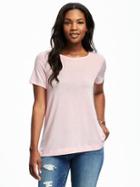 Old Navy Sand Washed Jersey Swing Tee For Women - Pink Sky