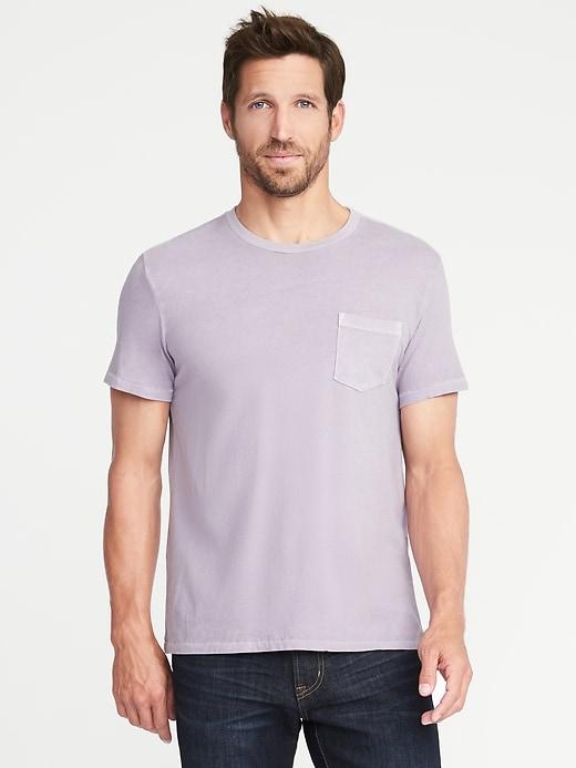 Old Navy Mens Garment-dyed Pocket Tee For Men Lavendarling Size Xl