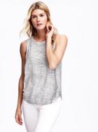 Old Navy Tulip Back Tee For Women - Heather Grey