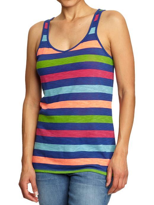 Old Navy Old Navy Womens Striped Scoop Neck Slub Tank Top