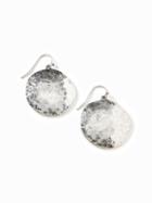 Old Navy Hammered Disc Drop Earrings For Women - Antique Silver