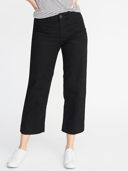 Mid-rise Straight Utility Ankle Chinos For Women