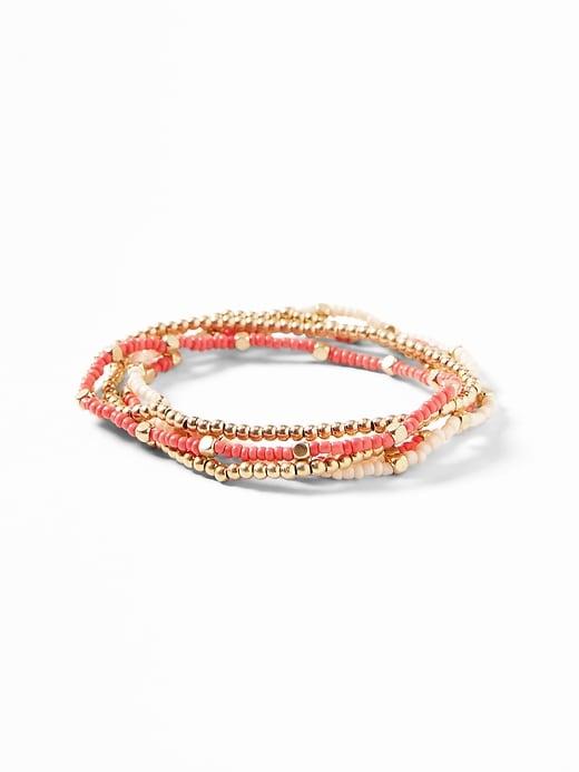 Old Navy Womens 5-piece Beaded Bracelet Set For Women Multi Bead Size One Size
