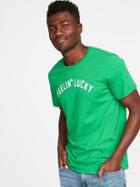 Old Navy Mens St. Patrick';s Day Graphic Tee For Men Feelin'; Lucky Size M
