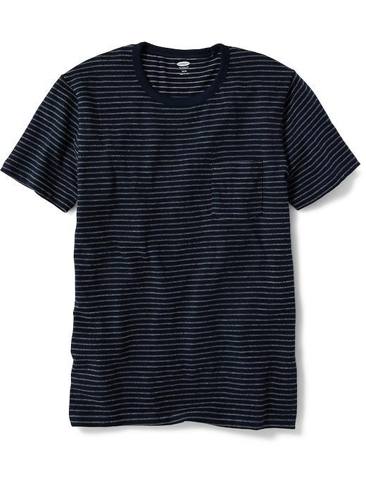 Old Navy Textured Stripe Pocket Tee For Men - The New Navy